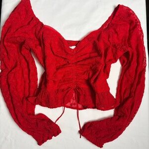 NWT Red Hollister Blouse - XL